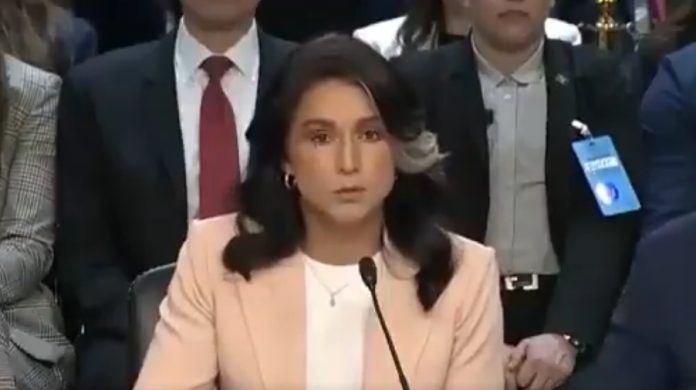 Tulsi Gabbard. Lieu et date de l'enregistrement : Washington, 25 mars 2025 Source : extrait d'une vidéo dans X